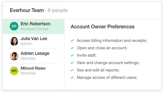 Team access level