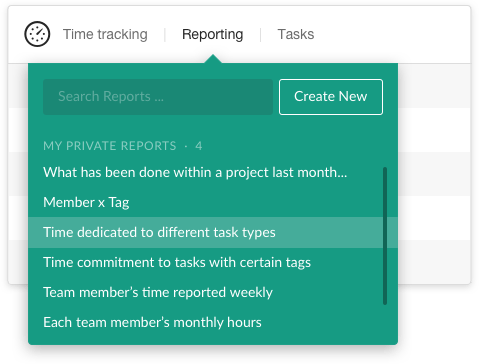 Save reports’ combinations