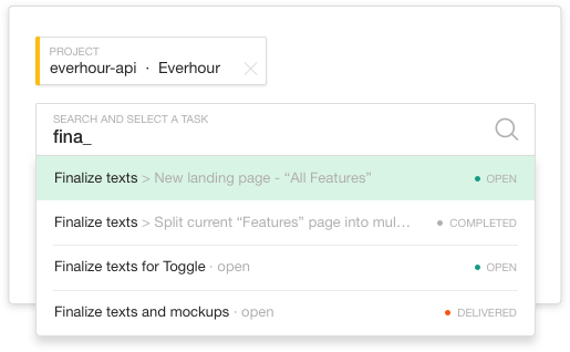 All tasks in one place