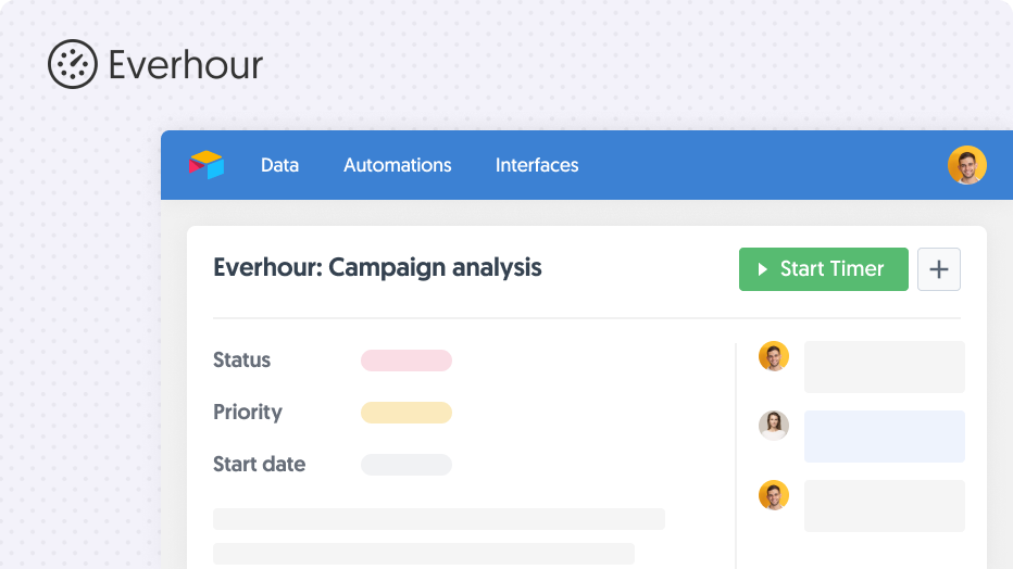 Airtable Time Tracking By Everhour Try For FREE Airtable Time Tracking By Everhour Try For FREE