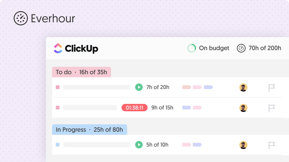 ClickUp + Everhour: Time Tracking, Estimates & Budgeting ...
