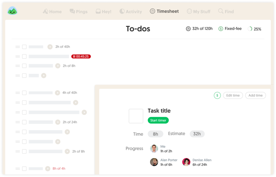Basecamp Zeiterfassung