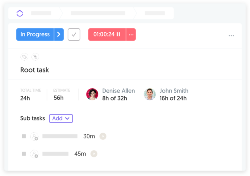 Works with subtasks