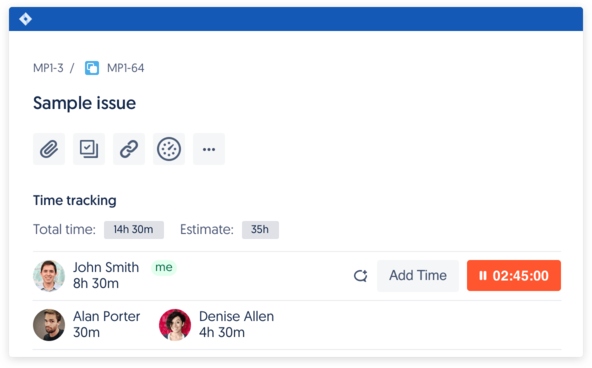 Démarrer le chronomètre, ajouter du temps, suivre la progression… du panneau de suivi du temps
