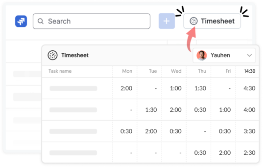 Timesheet modal