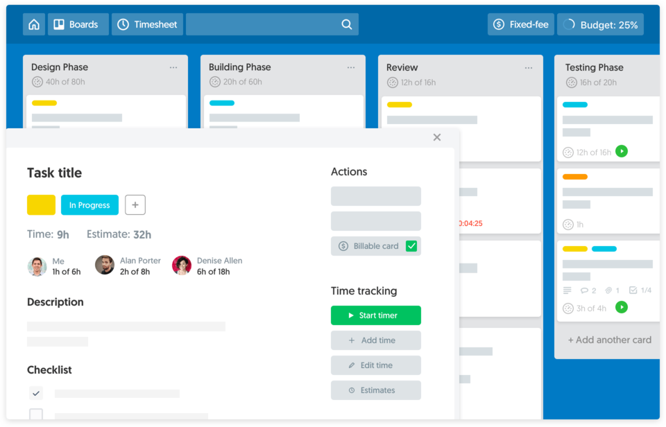 Trello time tracking