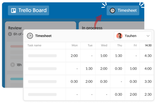 Timesheet modal
