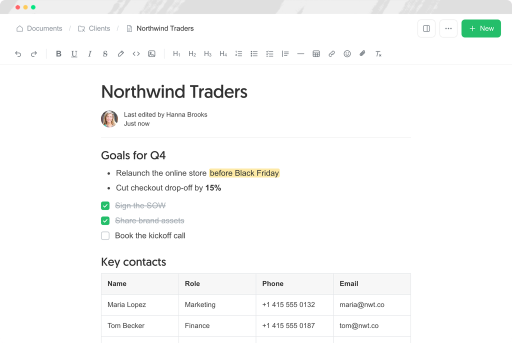 Your team’s docs, right next to the work