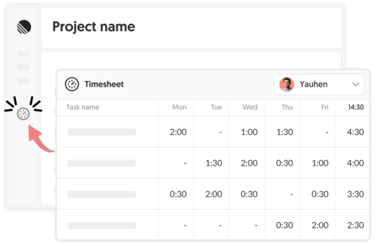 Linear timesheet modal