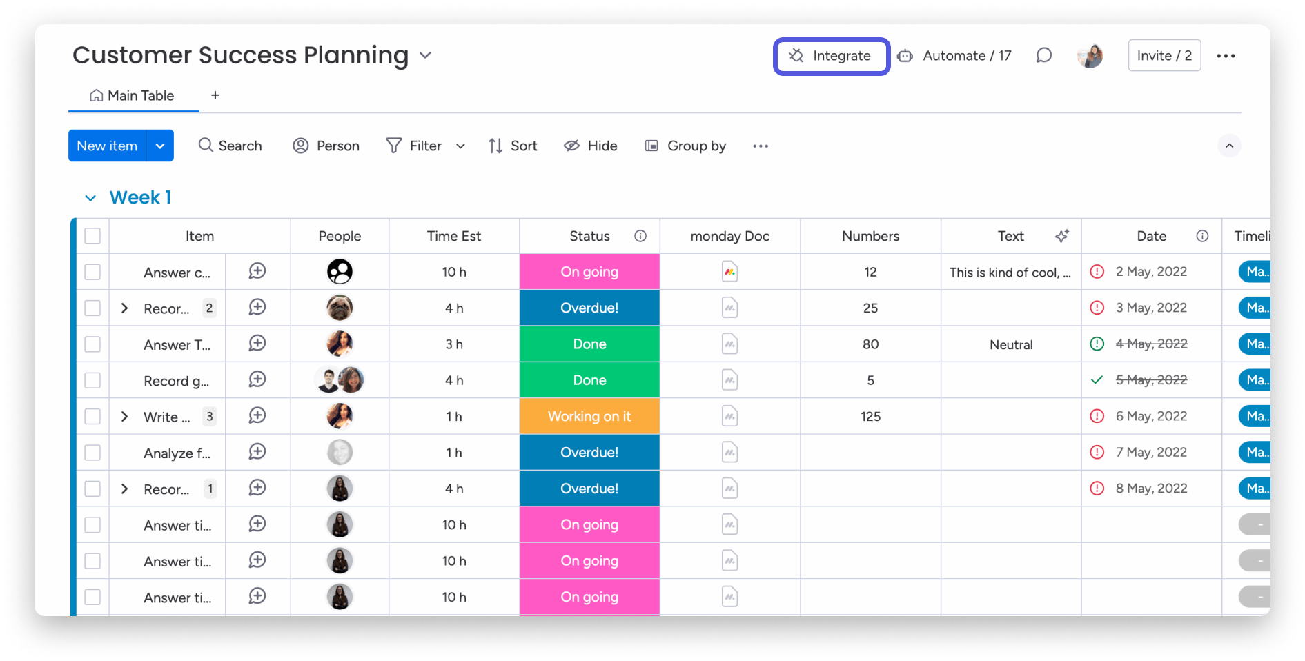 Time tracking in Monday.com guide