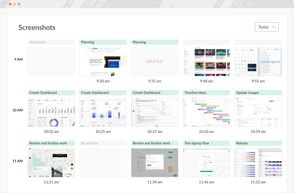 Everhour screenshots recording app