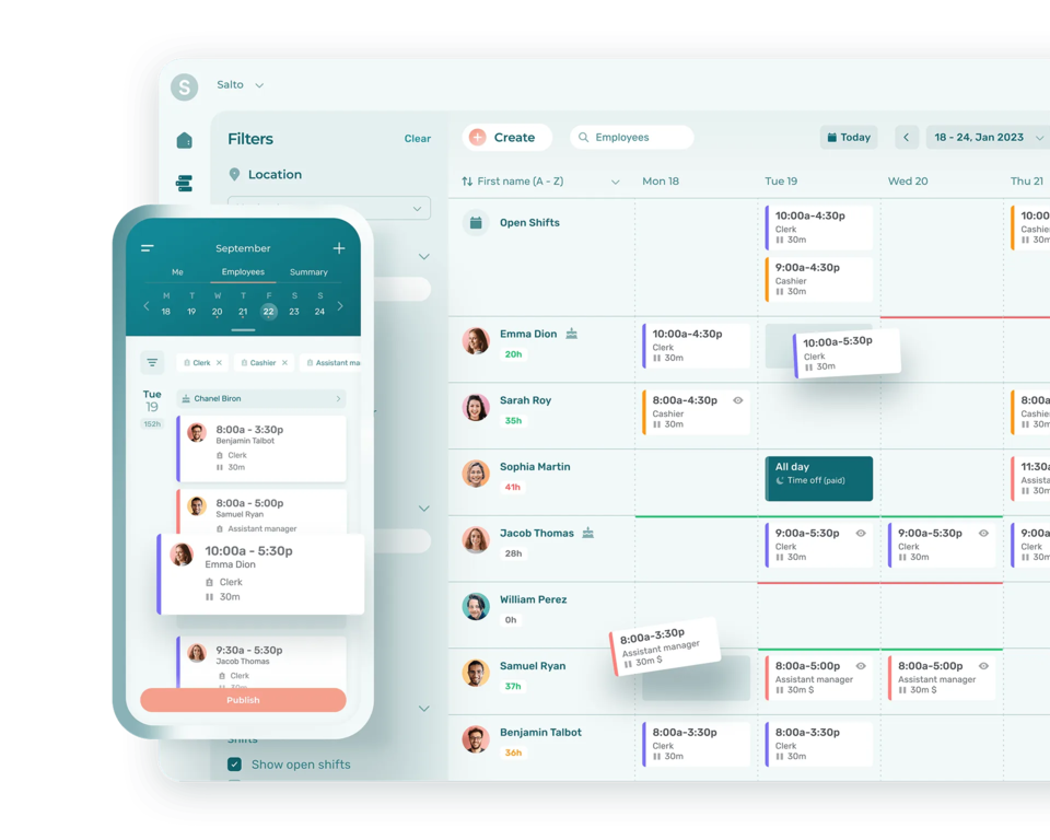 Agendrix scheduling app