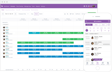 Homebase scheduling example