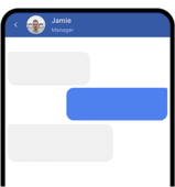 Shifts chat on mobile