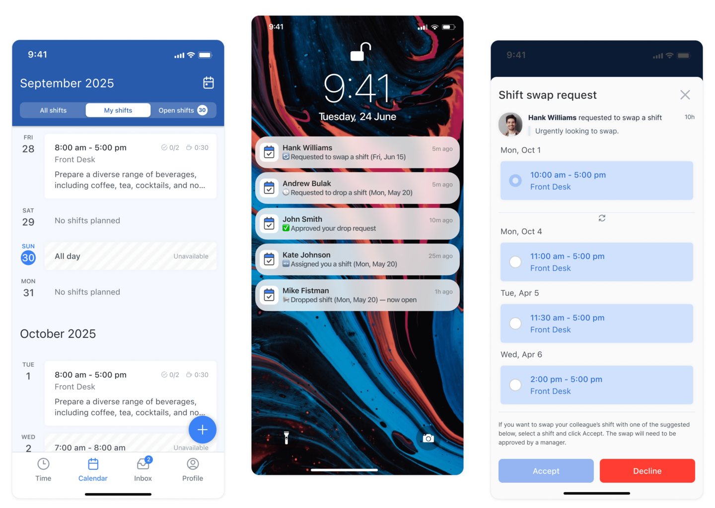 Hotel Scheduling Software Mobile App