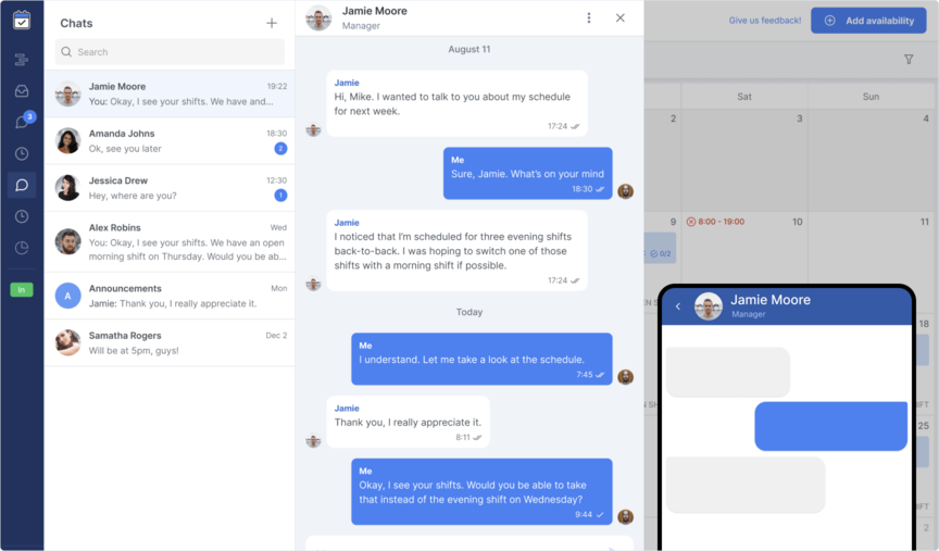 Medical Scheduling Software Messages