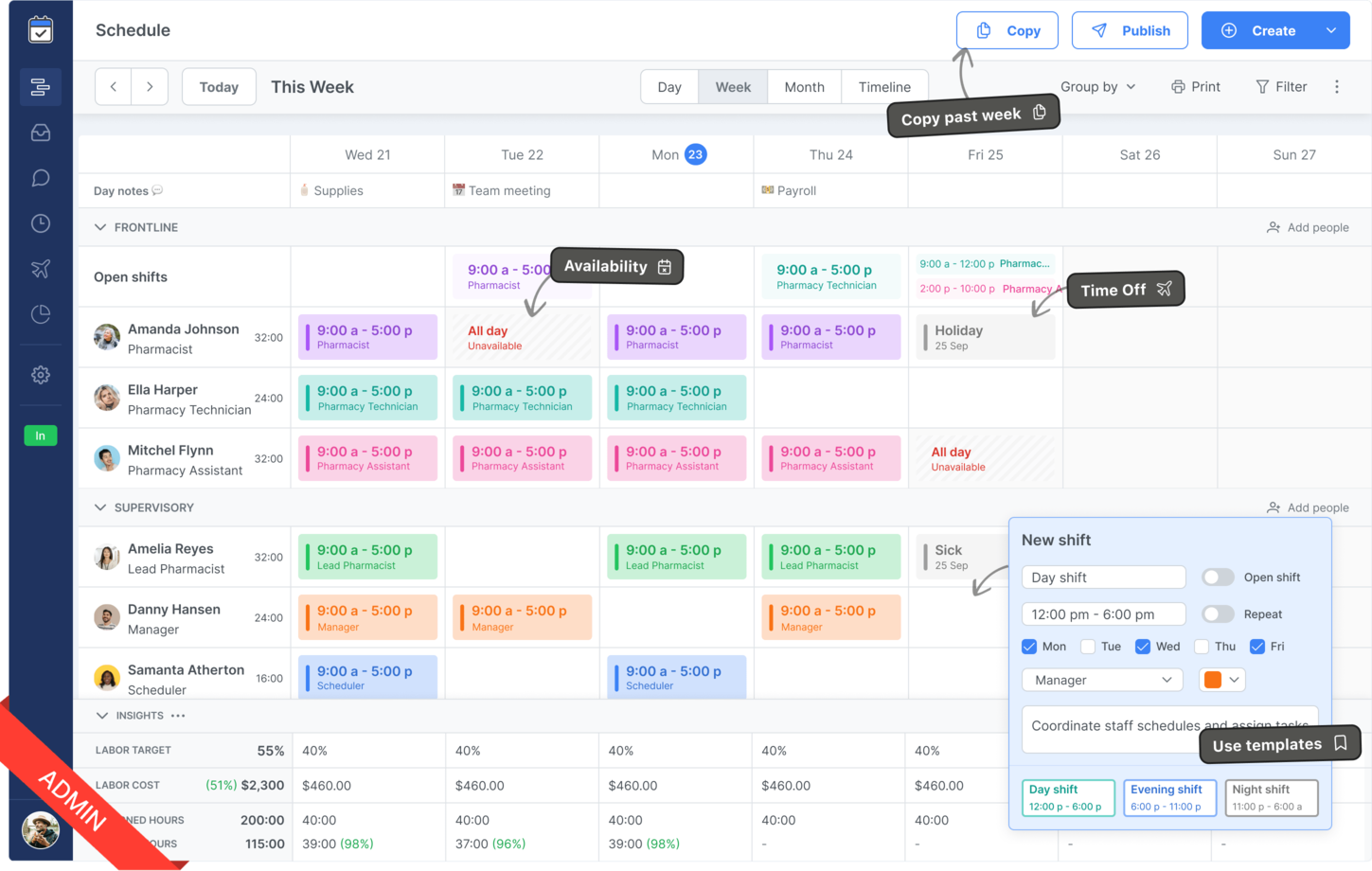 Pharmacy Scheduling Software Admin