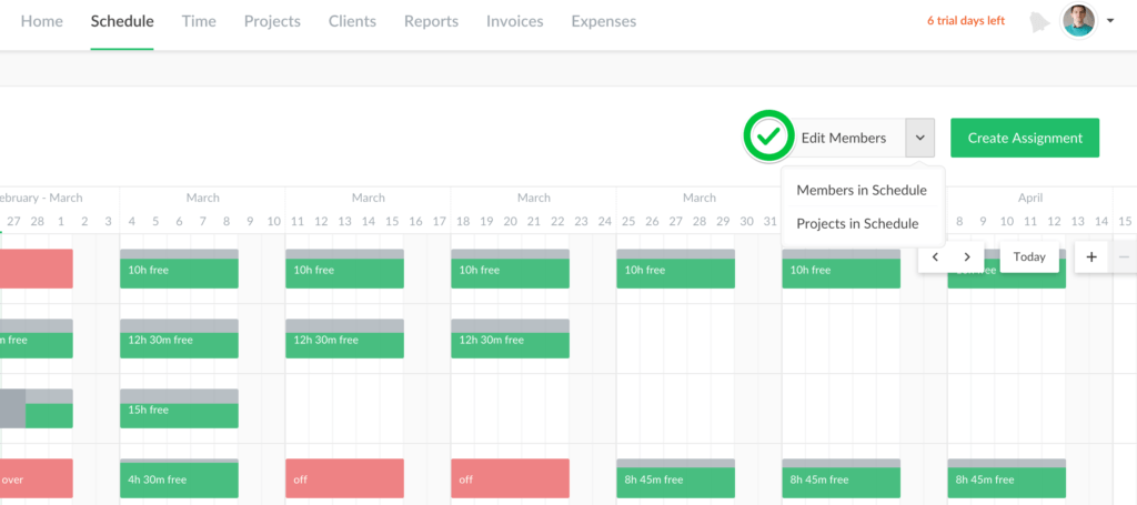 schedule page gets some polish