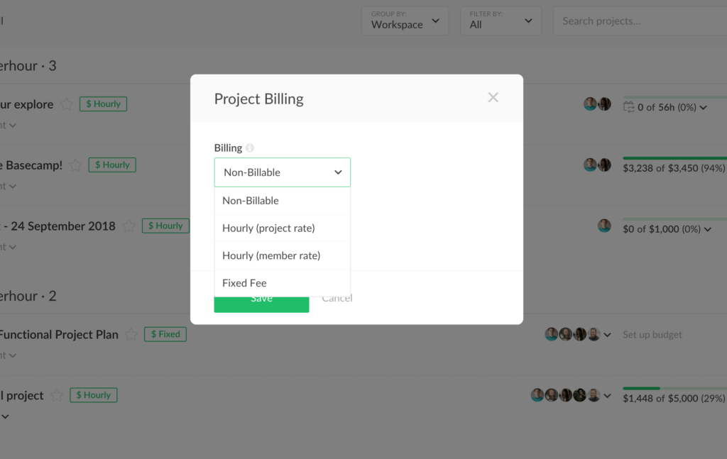 projects get a fixed-fee billing method projects get a fixed-fee billing method