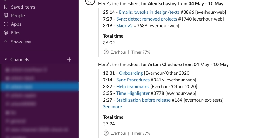 slack + everhour: version 2 slack + everhour: version 2