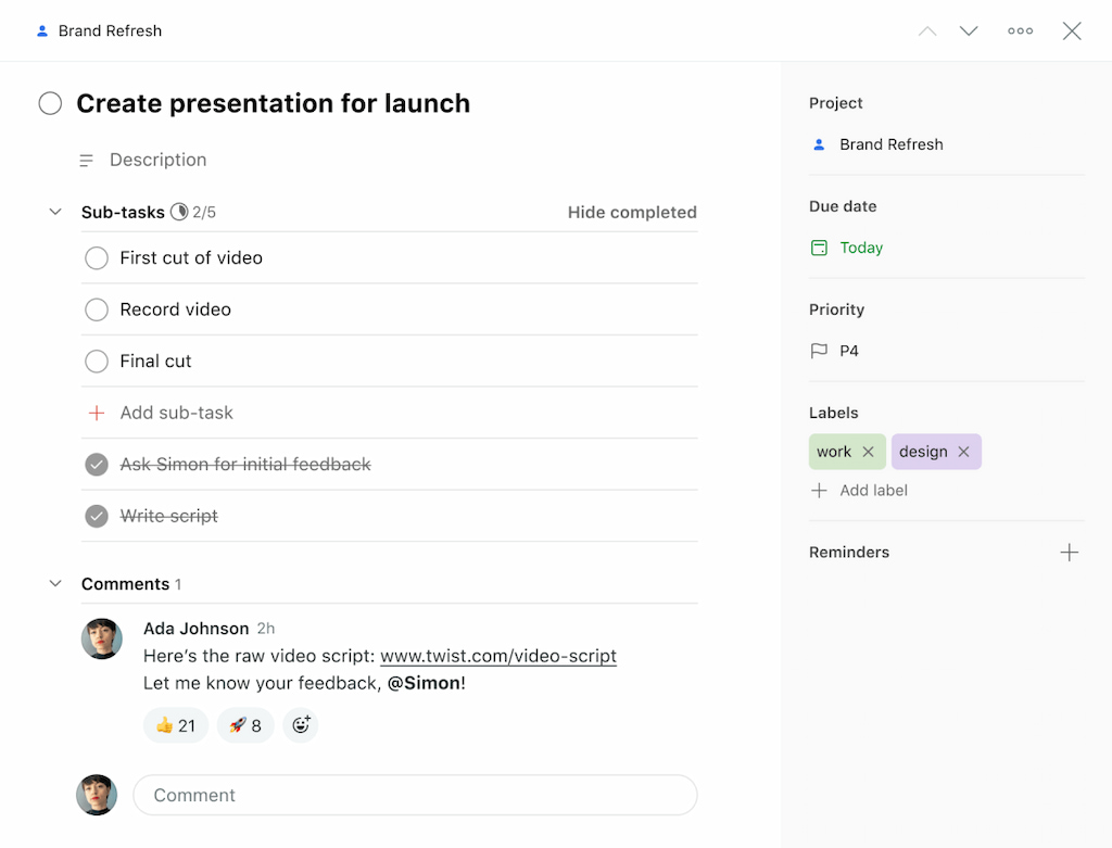Todoist and Notion comparison on task interface and productivity features