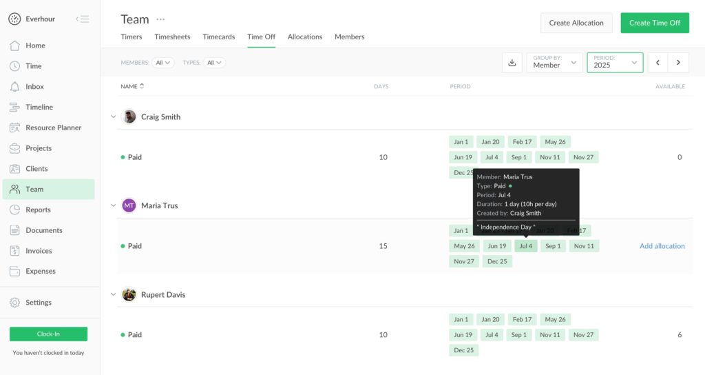 new features: project templates and public holidays