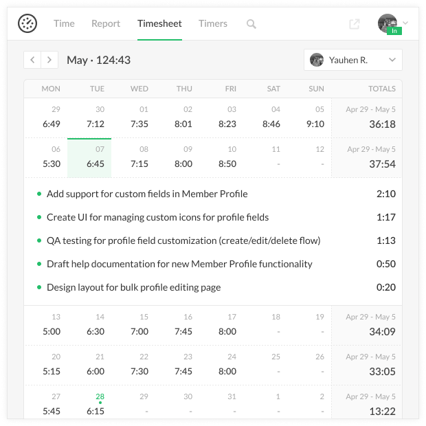 new member profile & extension updates