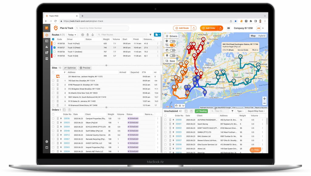 transportation scheduling software for fleet & route optimization