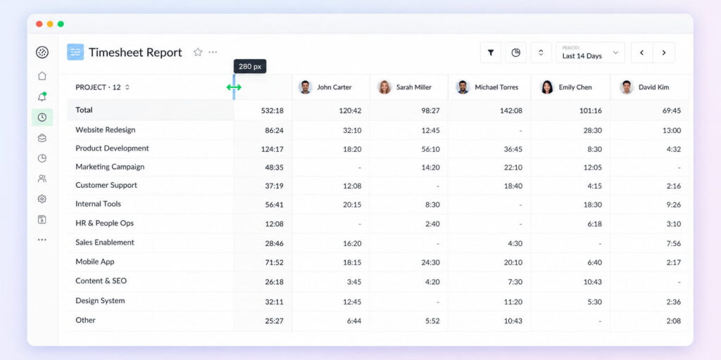 everhour reports timesheet tweaks